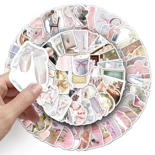 Roze Ballet Stickers voor tieners en volwassenen, 100 stuks, Ballet Vinyl Sticker Set, Auto, Motorfiets, Fiets, Skateboard, Snowboard, Bagage, Laptop, Koffer, Helm, Motorfiets, Computer