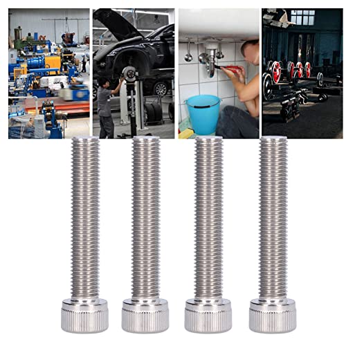 4 st M10 Hex Bolt Socket Cap Head Hex Socket Bolt A2 Roestvrij staal 1,25mm Fijne pitch Machine bevestigingsapparaat hardware(M10*55)