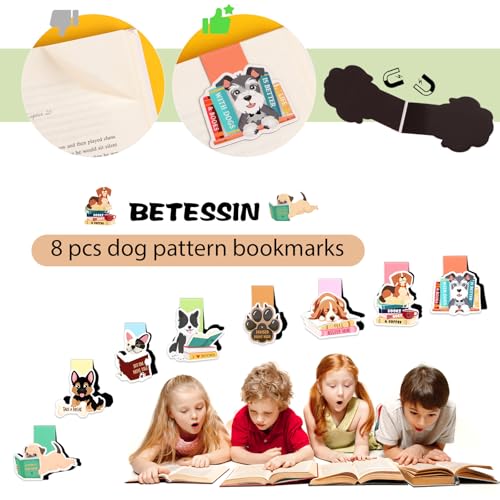 8Stuks Magnetische bladwijzers Honden Paw Magneet Page Markers Clip voor studenten Leraren Boek Lover School Home Office Reading Supplies 4