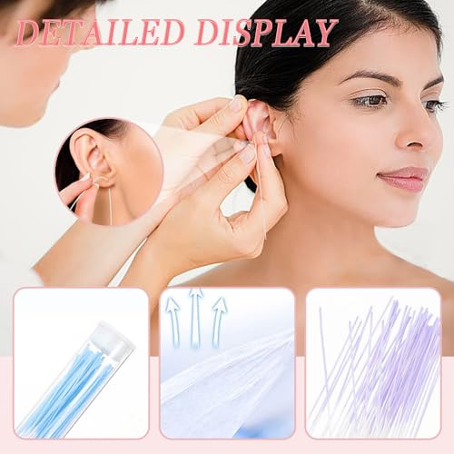 240 st. Ear Hole Cleaner Wegwerp oor Oor Piercing Schoonmaak Silk oorbellen Piercing Reiniging Line Care Reiniging Tool Odor Verwijdering voor oorgaten, Nazorg,, papier, Geen edelsteen 5