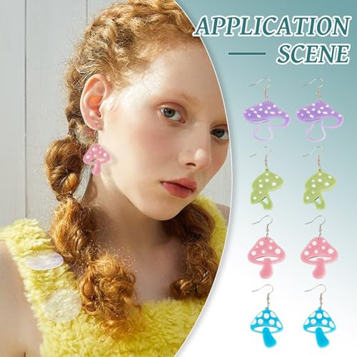 Mushroom hangers Siliconen mallen giethars mallen met oorbellen haken Jump Rings oornoten voor UV Epoxy Hars sieraden maken sleutelhanger ambacht 4