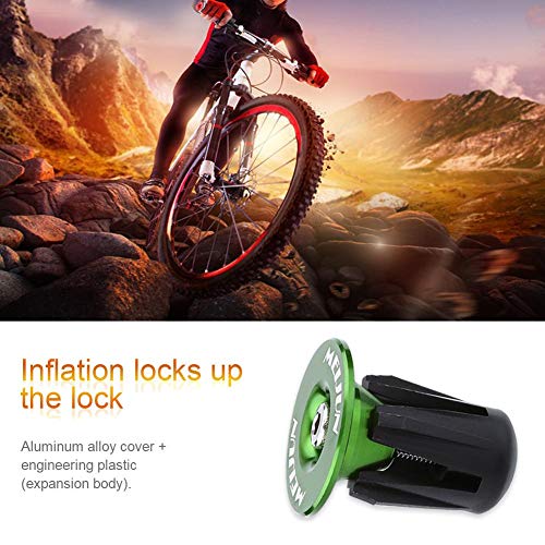 Fietsenmanden, 2 stuks Fietsenhandvat End Kleurrijke aluminium fiets handgreep Barhandles Eindkappen Fiets Bar End Caps Fietsaccessoires voor Mountainbike Racefiets Mountainbike 3