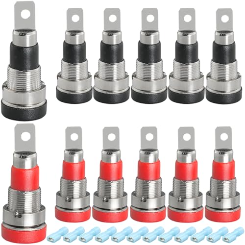 12 st. Banana Jack Socket, Vrouwelijke Banana Plug Connector, Panel Montage Binding Post voor 4mm Banana Plug Connector DIY Testproject