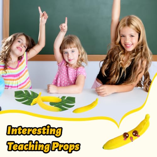 Nepfruit,2st Artificial Banana Plastic Fruit Realistisch Op zoek Kunstvruchten voor Home Keuken Party Decoratie Fotografie Props 5