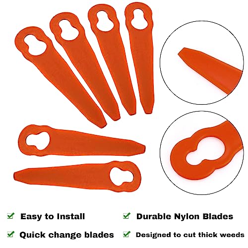 48 st Plastic Cutters Blades Vervanging voor Stihl PolyCut 2-2 4008 007 1000 Grassnijgereedschappen voor grasmaaiers 3