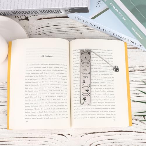 Hond bladwijzer, roestvrij staal grappig en leuke hond bladwijzer met cadeau doos lezen accessoire voor nerds van beide geslachten (Stijl 1) 3