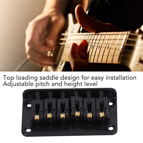 6-String Non-tremlo Guitar Vaste Zadel Top Laden Hardtail Bridge, Chrome 3
