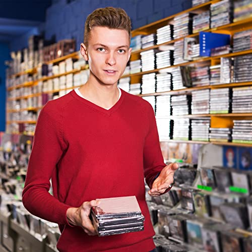 CD-hoeshouders, microvezel leer 20 capacacitit raster dragtas schijf opslag verdelers portemonnee organisator voor schieven collectie bescherming, beige 5