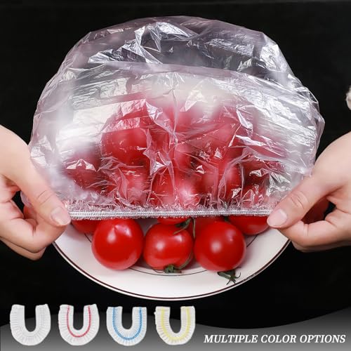 200 stuks Food Covers Plastic Stretch,Plastic Food Covers Elastische Food Covers Fresh Storage Bags Shrinkable Food Covers Food Storage Covers Deksels voor Fruit/Vegetabel/Meat 4