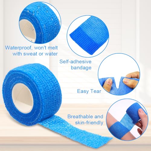 9 Rolls Zelfklevende Bandage 2,5 cm x 4,5 m Kleefband Cohesive Bandage Elastische Bandage Kleefband Vet Wrap Band voor Polsen Vingers Tenen 4