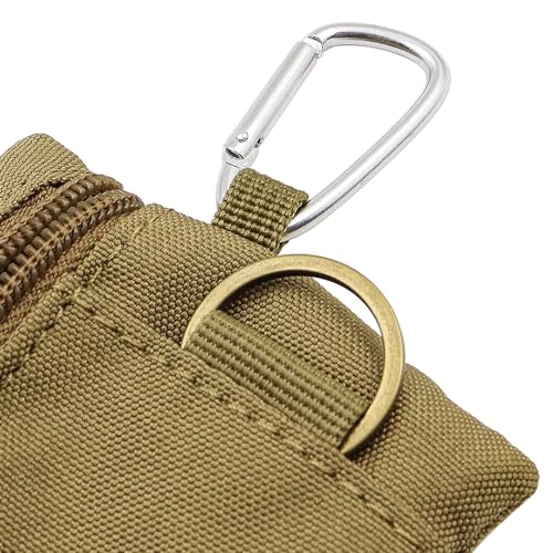Sea 2PCS Outdoor EDC Molle Pouch Wallet, Mini Draagbaar Sleutelkaart geval EDC Bag Portemonnee Wandeltas Pakjes met Carabiner 3