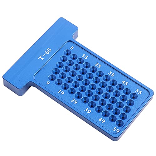 T-Type Kraspen, Aluminium 6061 Houtbewerking T Type Kraspen Aluminium Hole Gauge Carpenter Markering Tool(Blauw)