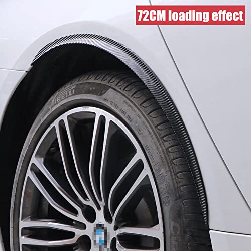 Auto Fender Breiding 2 Stukken 72 cm Carbon Fibre Car Wheel Breiding Mudguard Mudguard Universal Car Wheel Breiding Car Wheel Protection Decoration
