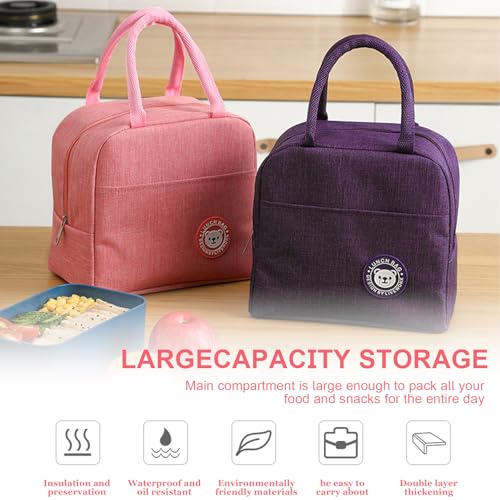 Kleine koelbox, 2 stuks, 6,2 liter, dubbele laag, dikke lunchzak, opvouwbaar, geschikt voor picknicks, kantoor, school 4