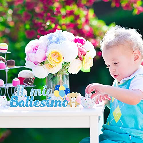 Il Mio Battesimo Tafel Decoratie Houten Tafel Ornamenten Christenen Hout Bureau Decoratie Tafel Decoratie (Blauw) 5