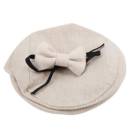 Baby Fotografie Props Flat Cap Monthly Boy Photo Shooting Outfits Baby Flat Cap Gentleman Hat Bowtie (#6)