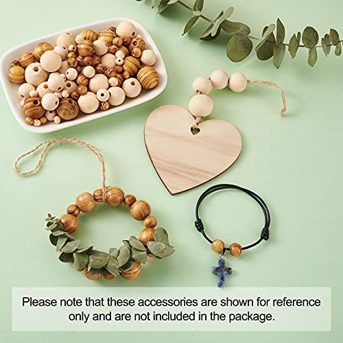 1010st Natuurlijke houten ronde kralen 2 stijlen 7 maten houten bal Spacer Losse kralen voor ambachten DIY sieraden armband ketting maken handgemaakte decoraties 5