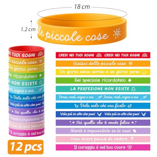 12 siliconen armbanden met beweegredenen