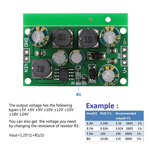 Positieve Negatieve dubbele uitgang Voeding Positieve Negatieve Voeding DC DC Positieve Negatieve Spanning Boost Converter (Uitvoer ±5Vdc) (Uitvoerspanning ±15VDC) 3