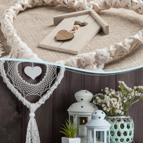 10 cm Dromenvanger ringen, 6 stuks metalen hartachtige macramé kroon bloemen ring hoepel voor thuis doe-het-zelf ambachtelijke bruiloft muur opknoping decoraties, goud 5