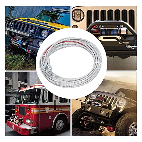 Winches, 4500LBS Kabelkabel draad Roestvrij stalen touw 5.5mm diameter 10m lengte voor Universal Fit sleeplieren 4