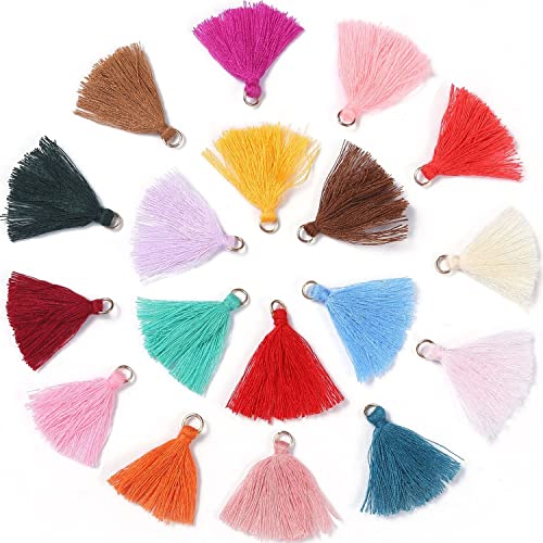 Verpakking van 50 Mini Tassel hangers, 3 cm, Katoen, Fringes, Tassels, Armband, Sleutelhanger, Ambachten, Tassels voor oorbellen, sieraden, tassen, bladwijzers, DIY ambachten, Accessoires