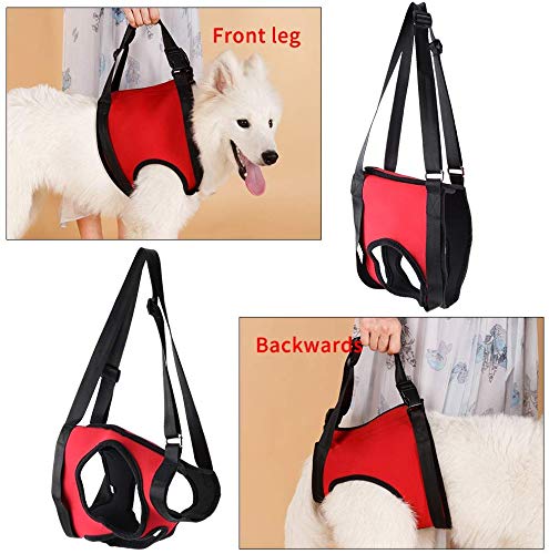 Hond ondersteuning Harnas, Huisdier Running Aid Lifting trekken Vest Sling ondersteuning Revalidatie Outdoor en gezonde Grooming Tool voor Oude & gewonde honden (L, Hind Leg) 4