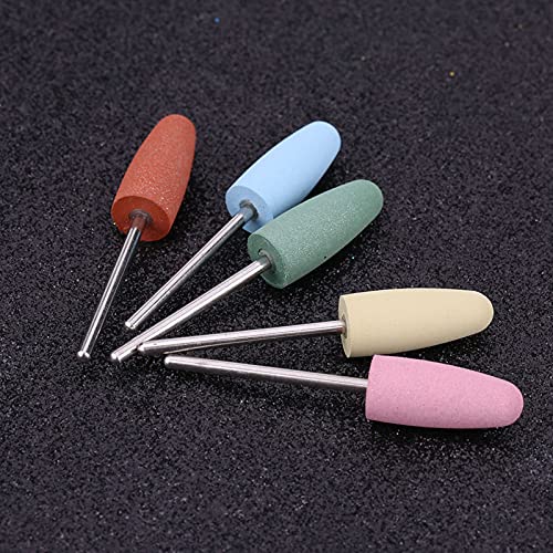 Brandt draaibank voor nagels Cuticle Polijsten 5 stukken Nail Art Silicone Polishers Nail Grinder Tips Boor Bits Manicure Gereedschappen van de Machine Gladde Boor