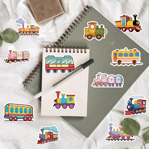 Trein Sticker Set Stickers voor tieners Volwassenen 50 stuks Train Waterdichte Vinyl Stickers Automotor Fiets Skateboard Snowboard Bagage Laptop Koffer Helm Motorfiets Computer 4