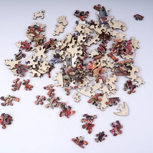 Houten puzzel, wijze vogel Houten puzzel voor volwassenen, houten puzzel met unieke vorm dieren, houten puzzel met dieren voor volwassenen