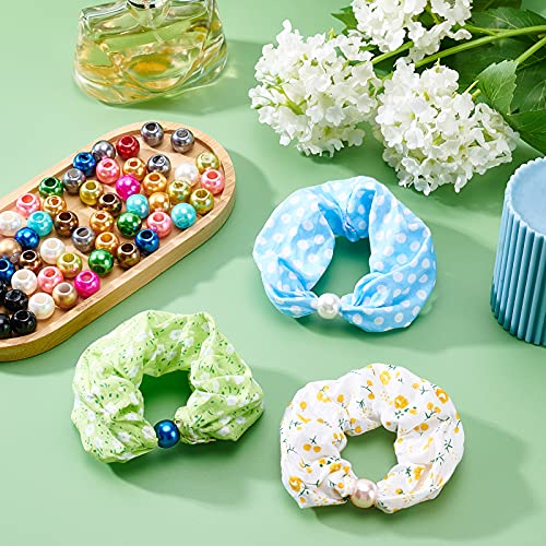 Ongeveer 150 st Parel kralen, 15 Kleuren ABS Plastic imitatie ronde grote gat kralen los spacer kralen voor doe-het-zelvers ketting armbanden sieraden maken, gat: 5mm