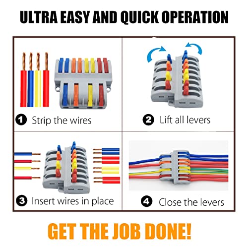 SPL-84 Connecting Terminals Compacte Plug Terminals instellen Quick Cable Connector met bevestigingsschroeven (8 stuks, 4-in-8 uit)