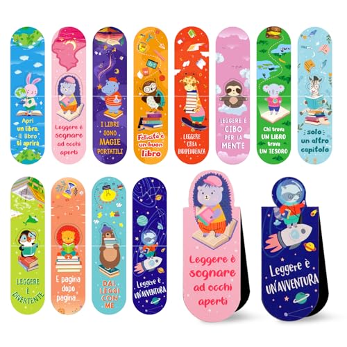 12 magnetische bladwijzers in het Italiaanse motief schattige dieren