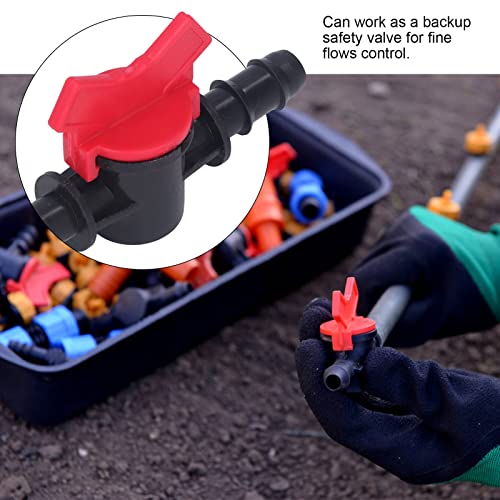 2PCS Barbed Wire Ball Valve, Flow Regulator Ball Valve Uitgeschakelde Switch Flow Control Ventiel voor Drip Irrigatie Slangen Agriculture Garden(12MM stroomregelaar) 5