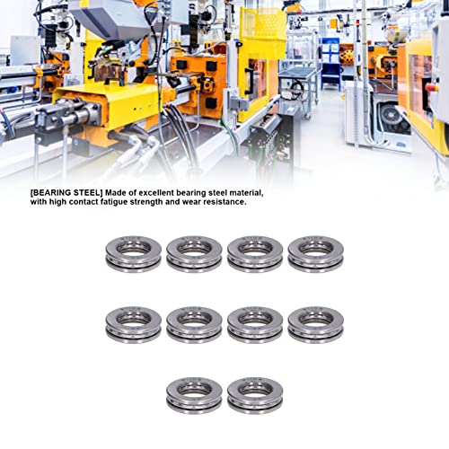 10 PCS Airplane Thrust Ball Bearings Miniature Ball Thrust Bearing Hoge nauwkeurigheid Afneembare miniatuur Axiale metalen lagerkit (51105)