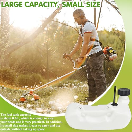 Brandstoftank van diverse gras Trimmer Brush Cutter Hedge Trimmer CG430 520 43CC 52CC 47CC, Brandstoftank met Brandstofpijp en Cover (White) 4