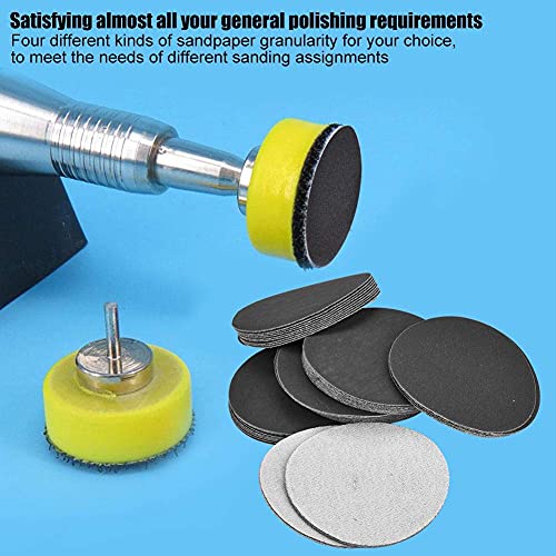50 st klittenband 75mm Schuurschijf Schuurpapier Polijsten Papierkussens Schuurpapier voor slijpen en polijsten(400#) 4
