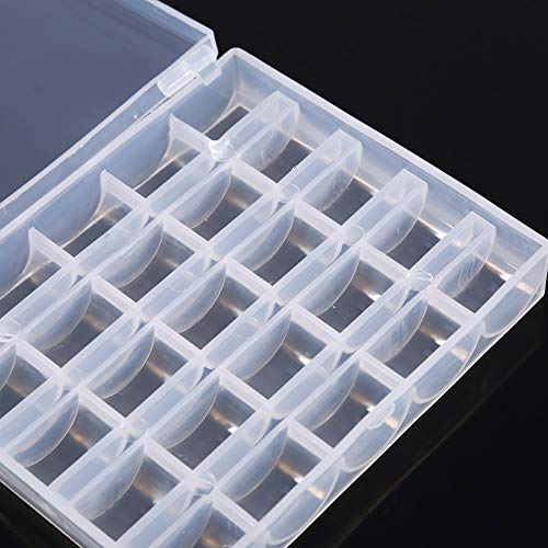 Plastic Naaimachine Lege Spool Box, Naaimachine Bobbins Organizer, Transparante 25 Spool Opslag Box