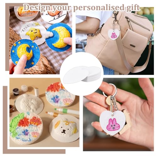 Set van 26 DIY Texture Art Drawing Paper, 3D Magic Foam Painting Set met ijzeren bal, hangerkettingen en Plastic Droppers voor het schilderen ambachten, hart papier 5