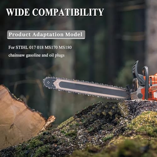 Tankband en tapa de kijkant voor motosierra MS180 MS170 018 017 MS 180 170, 2 unidades, met tapa de tank de benzible y filter de aceite 3