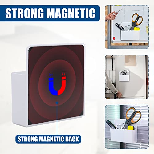 2 st Magnetische Marker Houders, 2 Maten Magnetische Pen Houder Witte Opknoping Type Magnetische Pen Houder voor Koelkast Whiteboard Locker Pen Potlood Home Office School 4