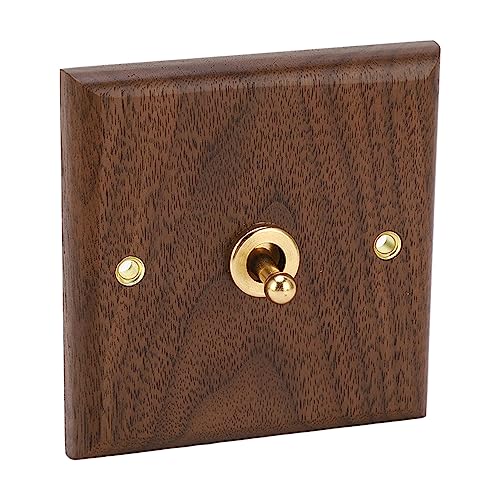 Vintage Style Houten Rocker Switch voor antieke decoratie met handgemaakte Black Walnut Panel 5