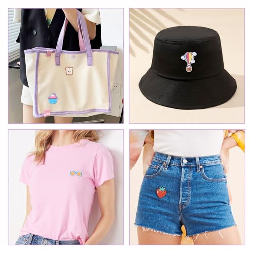 Diverse dessert Patches Mooie fruit & Hot Air Ballon & Cake borduren Appliques Patches Schattig naaien op patches voor kostuum accessoires 3