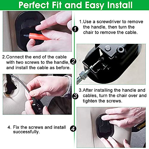 Fauteuil Onderdelen Universele Recliner Release Pull Handle Vervanging Onderdelen Aluminium Legering Pull Recliner Handvat Bank Release Lever met Recliner Kabel Past Grote Recliner Merken 4