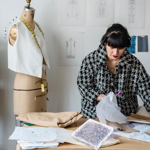 1000 Stukken Hoge kwaliteit Roestvrij stalen pennen met hoofd, hittebestendig Rechte Lange Glazen Headpins, Multicolor Headpins voor Stof, Sieraden DIY ambachten en Naaien Project, Decoratie 5