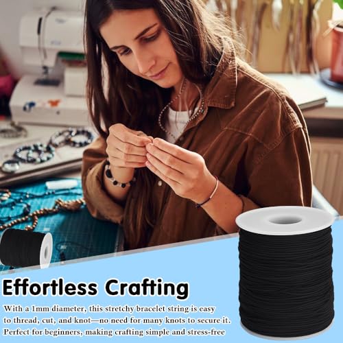 100M Elastische Cord, 1mm Elastische String Kralen Kralen Draad Kralen String Cords Elastische sieraden koord sieraden maken armband Elastische koord voor DIY ambachten 5