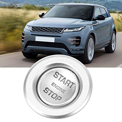 Auto Startknop Cover ilver ABS Startknop Ring Geschikt voor EVOQUE 2020/Sport 2020/Discovery 5 2020