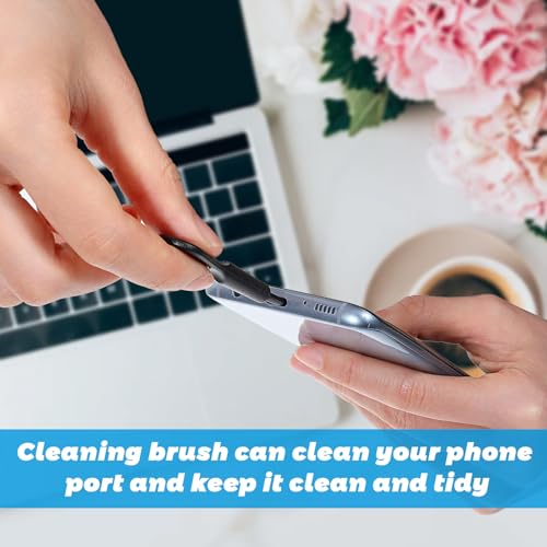 10 st USB C Stofplug Cover, Type C Port Plug met 10 st Lanyard Telefoon Ring Ring Strap en Reiniging Brush, Opladen Port Cover USB C Mobiele telefoon Port Caps (Zwart)