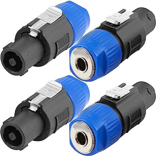 Speaker naar 6.35mm Adapter NL4FC, 4 Pole for Speacon Connector Man tot 1/4 Inch TS Vrouwelijke audioplug voor Neutrik voor Speakon NA4LJ NA4LJX NL4MP NL4MP