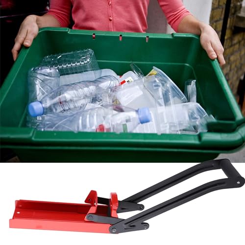 500ML Plastic Flespers Can Crusher Red Steel Rubber handvat Plastic flessenbussen Drank blikken Recycling Tool met Opener